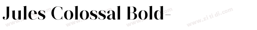 Jules Colossal Bold字体转换